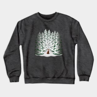 Red Fox Forest Crewneck Sweatshirt